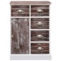 vidaXL Aparador con 10 cajones madera marrón 113x30x79 cm vidaXL Aparador con 10 cajones madera marrón 113x30x79 cm