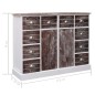 vidaXL Aparador con 10 cajones madera marrón 113x30x79 cm vidaXL Aparador con 10 cajones madera marrón 113x30x79 cm