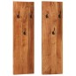 vidaXL Percheros de pared 2 uds madera maciza de acacia 36x3x110 cm vidaXL Percheros de pared 2 uds madera maciza de acacia 36x3x110 cm
