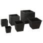 vidaXL Conjunto de arriates de ratán sintético negro 3 piezas vidaXL Conjunto de arriates de ratán sintético negro 3 piezas