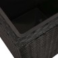 vidaXL Conjunto de arriates de ratán sintético negro 3 piezas vidaXL Conjunto de arriates de ratán sintético negro 3 piezas