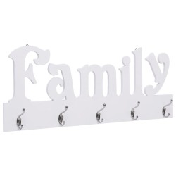 vidaXL Perchero de pared FAMILY 74x29,5 cm