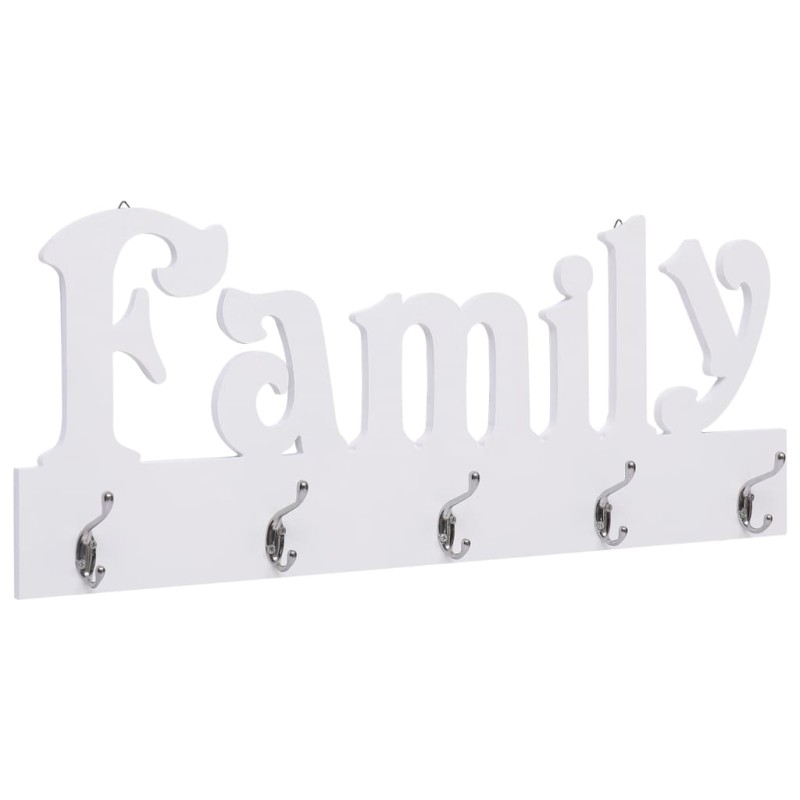 vidaXL Perchero de pared FAMILY 74x29,5 cm vidaXL Perchero de pared FAMILY 74x29,5 cm