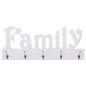 vidaXL Perchero de pared FAMILY 74x29,5 cm vidaXL Perchero de pared FAMILY 74x29,5 cm