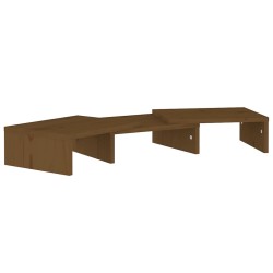vidaXL Soporte de monitor madera maciza pino marrón miel 60x24x10,5 cm