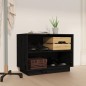 vidaXL Armario zapatero de madera maciza de pino negro 60x34x45 cm vidaXL Armario zapatero de madera maciza de pino negro 60x34x45 cm