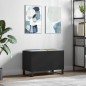 vidaXL Mueble para discos madera contrachapada negro 74,5x38x48 cm vidaXL Mueble para discos madera contrachapada negro 74,5x38x48 cm