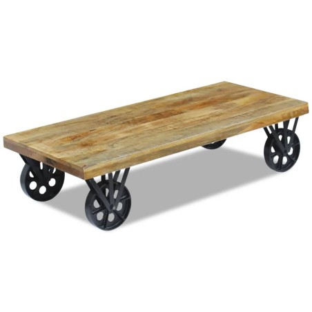 vidaXL Mesa de centro madera de mango 120x60x30 cm