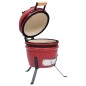 vidaXL 2 en 1 Barbacoa ahumadora Kamado de cerámica rojo 56 cm vidaXL 2 en 1 Barbacoa ahumadora Kamado de cerámica rojo 56 cm