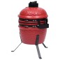 vidaXL 2 en 1 Barbacoa ahumadora Kamado de cerámica rojo 56 cm vidaXL 2 en 1 Barbacoa ahumadora Kamado de cerámica rojo 56 cm