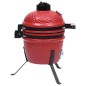vidaXL 2 en 1 Barbacoa ahumadora Kamado de cerámica rojo 56 cm vidaXL 2 en 1 Barbacoa ahumadora Kamado de cerámica rojo 56 cm
