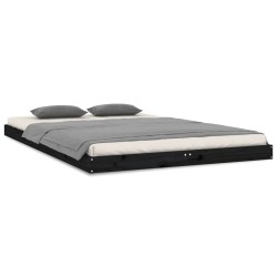 vidaXL Estructura de cama madera maciza de pino negro 120x200 cm