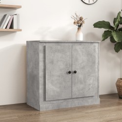vidaXL Aparador de madera contrachapada gris hormigón 70x35,5x67,5 cm