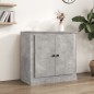 vidaXL Aparador de madera contrachapada gris hormigón 70x35,5x67,5 cm