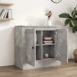 vidaXL Aparador de madera contrachapada gris hormigón 70x35,5x67,5 cm