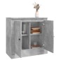 vidaXL Aparador de madera contrachapada gris hormigón 70x35,5x67,5 cm