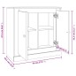 vidaXL Aparador de madera contrachapada gris hormigón 70x35,5x67,5 cm