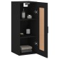 vidaXL Armario de pared madera de ingeniería negro 34,5x34x90 cm