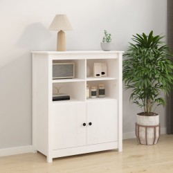 vidaXL Aparador de madera maciza de pino blanco 83x41,5x100 cm