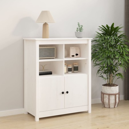 vidaXL Aparador de madera maciza de pino blanco 83x41,5x100 cm