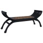 vidaXL Banco de abacá marrón oscuro 120 cm vidaXL Banco de abacá marrón oscuro 120 cm