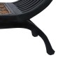 vidaXL Banco de abacá marrón oscuro 120 cm vidaXL Banco de abacá marrón oscuro 120 cm