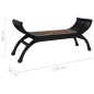 vidaXL Banco de abacá marrón oscuro 120 cm vidaXL Banco de abacá marrón oscuro 120 cm