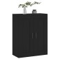 vidaXL Armario de pared madera de ingeniería negro 69,5x34x90 cm vidaXL Armario de pared madera de ingeniería negro 69,5x34x90 cm