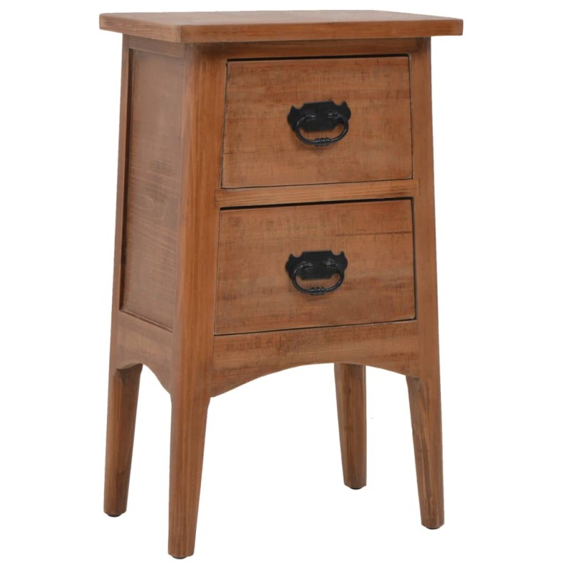 vidaXL Mesita de noche madera maciza de abeto 40x29x68 cm marrón vidaXL Mesita de noche madera maciza de abeto 40x29x68 cm marrón