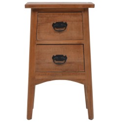 vidaXL Mesita de noche madera maciza de abeto 40x29x68 cm marrón