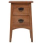 vidaXL Mesita de noche madera maciza de abeto 40x29x68 cm marrón vidaXL Mesita de noche madera maciza de abeto 40x29x68 cm marrón