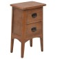 vidaXL Mesita de noche madera maciza de abeto 40x29x68 cm marrón vidaXL Mesita de noche madera maciza de abeto 40x29x68 cm marrón