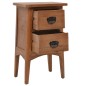 vidaXL Mesita de noche madera maciza de abeto 40x29x68 cm marrón vidaXL Mesita de noche madera maciza de abeto 40x29x68 cm marrón