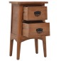 vidaXL Mesita de noche madera maciza de abeto 40x29x68 cm marrón vidaXL Mesita de noche madera maciza de abeto 40x29x68 cm marrón