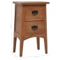 vidaXL Mesita de noche madera maciza de abeto 40x29x68 cm marrón vidaXL Mesita de noche madera maciza de abeto 40x29x68 cm marrón
