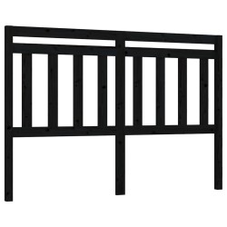 vidaXL Cabecero de cama madera maciza de pino negro 126x4x100 cm
