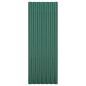 vidaXL Paneles de tejado 12 unidades acero recubierto verde 100x36 cm