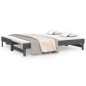 vidaXL Sofá cama extraíble madera maciza de pino gris 2x(90x200) cm vidaXL Sofá cama extraíble madera maciza de pino gris 2x(90x200) cm