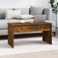vidaXL Mesa de centro contrachapada roble ahumado 102x50,5x52,5 cm vidaXL Mesa de centro contrachapada roble ahumado 102x50,5x52,5 cm