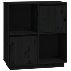 vidaXL Aparador de madera maciza de pino negro 74x35x80 cm 