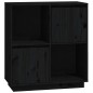 vidaXL Aparador de madera maciza de pino negro 74x35x80 cm 