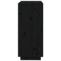 vidaXL Aparador de madera maciza de pino negro 74x35x80 cm 