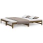 vidaXL Sofá cama extraíble madera maciza de pino marrón 2x(90x200) cm vidaXL Sofá cama extraíble madera maciza de pino marrón 2x(90x200) cm