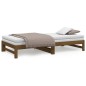 vidaXL Sofá cama extraíble madera maciza de pino marrón 2x(90x200) cm vidaXL Sofá cama extraíble madera maciza de pino marrón 2x(90x200) cm