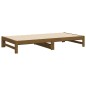 vidaXL Sofá cama extraíble madera maciza de pino marrón 2x(90x200) cm vidaXL Sofá cama extraíble madera maciza de pino marrón 2x(90x200) cm