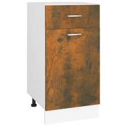 vidaXL Armario bajo de cocina madera ingeniería roble ahumado