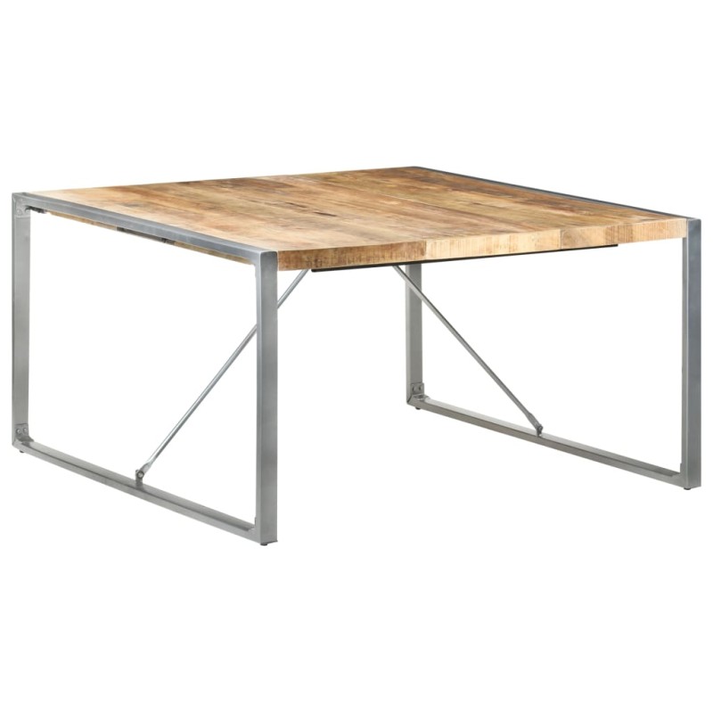 vidaXL Mesa de comedor madera de mango rugosa 140x140x75 cm vidaXL Mesa de comedor madera de mango rugosa 140x140x75 cm