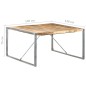 vidaXL Mesa de comedor madera de mango rugosa 140x140x75 cm vidaXL Mesa de comedor madera de mango rugosa 140x140x75 cm