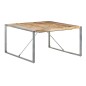 vidaXL Mesa de comedor madera de mango rugosa 140x140x75 cm vidaXL Mesa de comedor madera de mango rugosa 140x140x75 cm