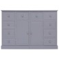 vidaXL Aparador con 10 cajones madera gris 113x30x79 cm vidaXL Aparador con 10 cajones madera gris 113x30x79 cm